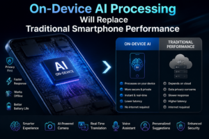 On-device AI processing in smartphones 2026 improving performance, privacy and intelligent mobile features