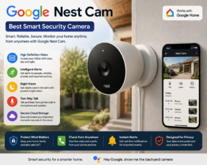 Google Nest Cam smart security camera for home monitoring
