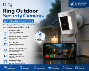 Ring Outdoor Security Camera for smart exterior home monitoring