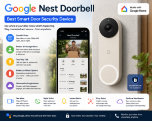Google Nest Doorbell smart video security device for home protection