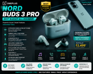OnePlus Nord Buds 3 Pro wireless earbuds with ANC and premium audio features