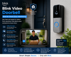 Blink Video Doorbell smart security device for front door monitoring