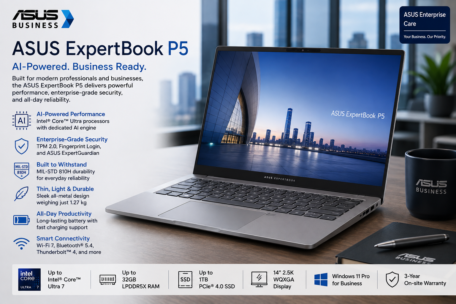 Top 10 Business Laptops in 2026:ASUS ExpertBook P5