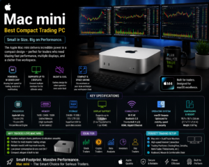 Apple Mac mini compact trading PC setup for stock market traders