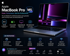 Apple MacBook Pro M5 premium laptop for stock trading and professional workflows