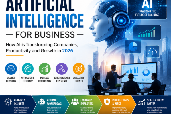 Artificial intelligence for business helping companies improve productivity, automation and growth in 2026