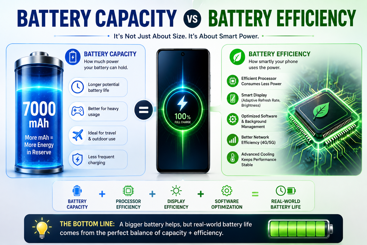 Battery Capacity vs Battery Efficiency