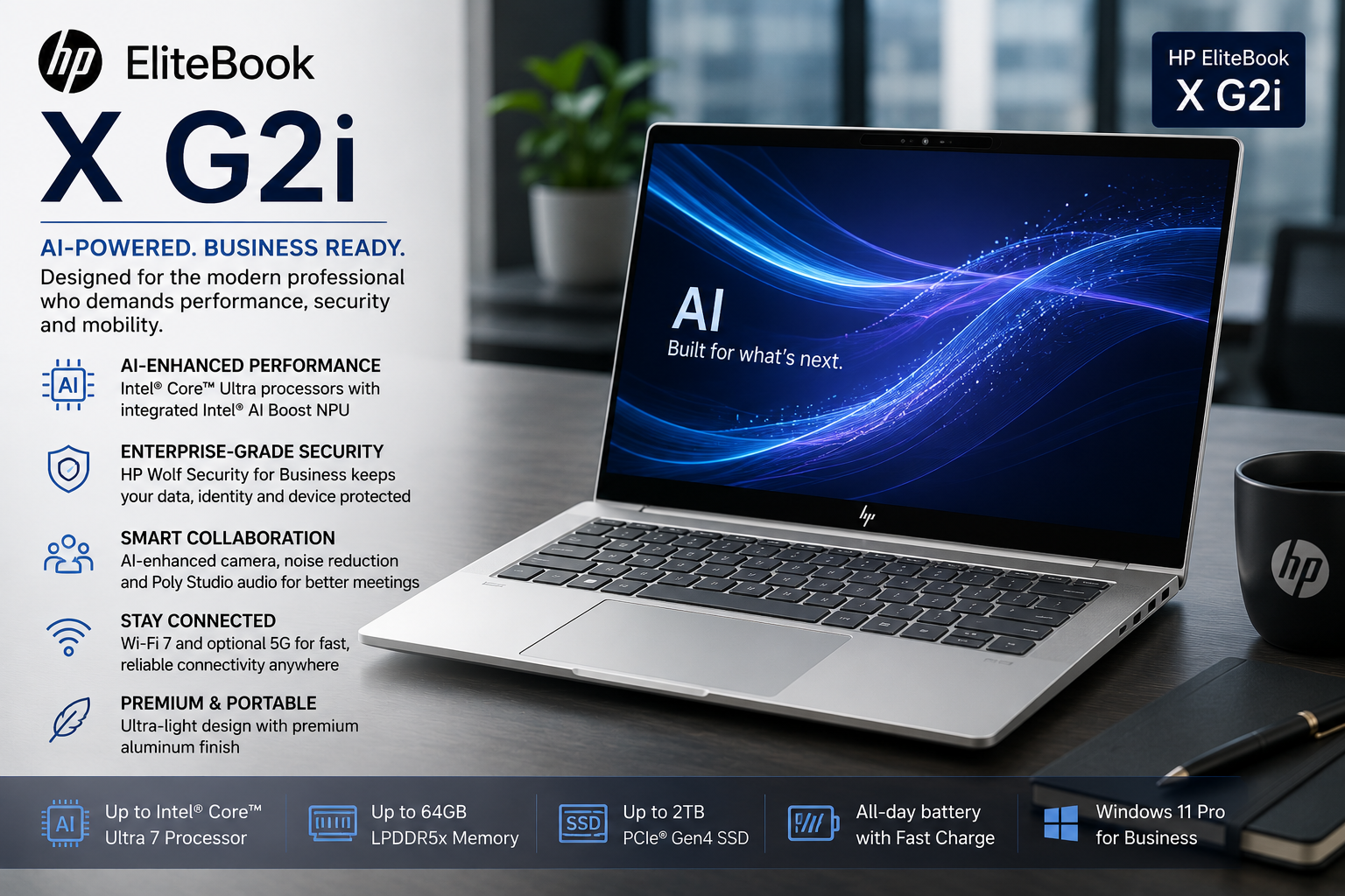 Top 10 Business Laptops in 2026:HP EliteBook X G2i