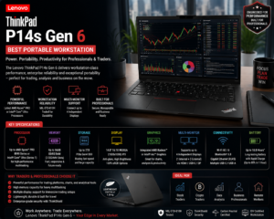 Lenovo ThinkPad P14s Gen 6 portable trading workstation laptop