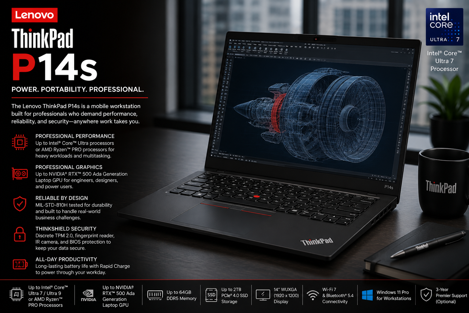 Top 10 Business Laptops in 2026:Lenovo ThinkPad P14s