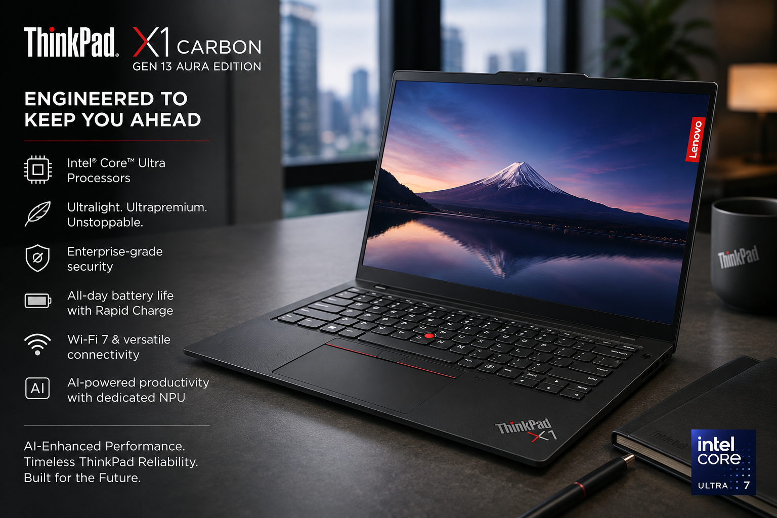 Top 10 Business Laptops in 2026:Lenovo ThinkPad X1 Carbon Gen 13 Aura Edition
