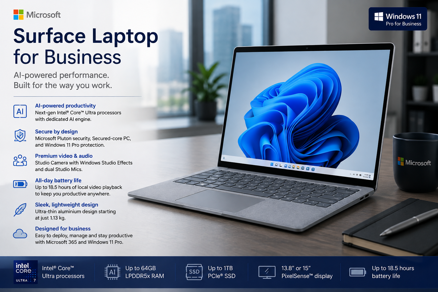 Top 10 Business Laptops in 2026:Microsoft Surface Laptop for Business