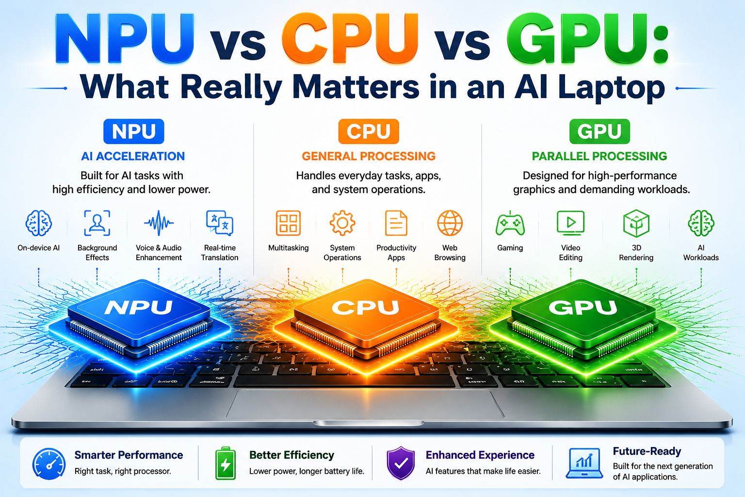 NPU vs CPU vs GPU