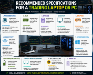 Recommended specifications for a trading laptop or PC in 2026
