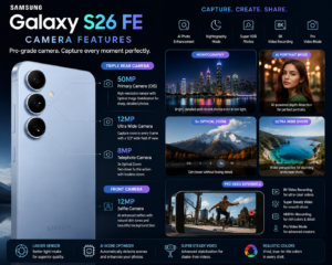 Samsung Galaxy S26 FE camera features and expected photography capabilities in 2026