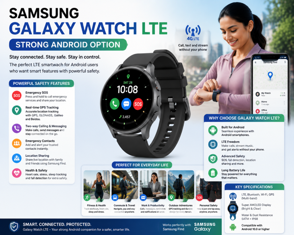 Samsung Galaxy Watch LTE as an Android-friendly GPS safety wearable option