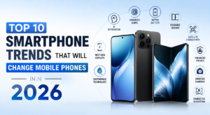 Top 10 Smartphone Trends 2026 showing future mobile phone technology innovations