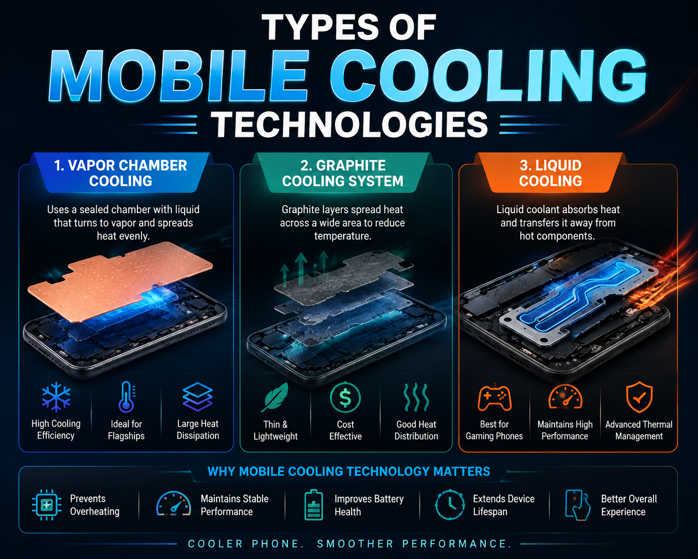 Comparison: Vapor Chamber vs Graphite vs Liquid Cooling