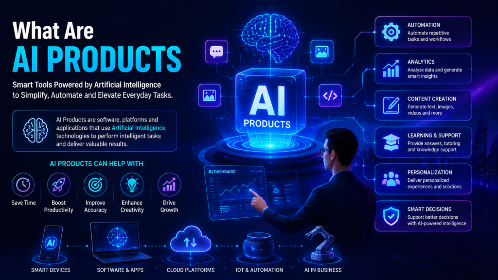 What are AI products and how artificial intelligence tools are used in 2026