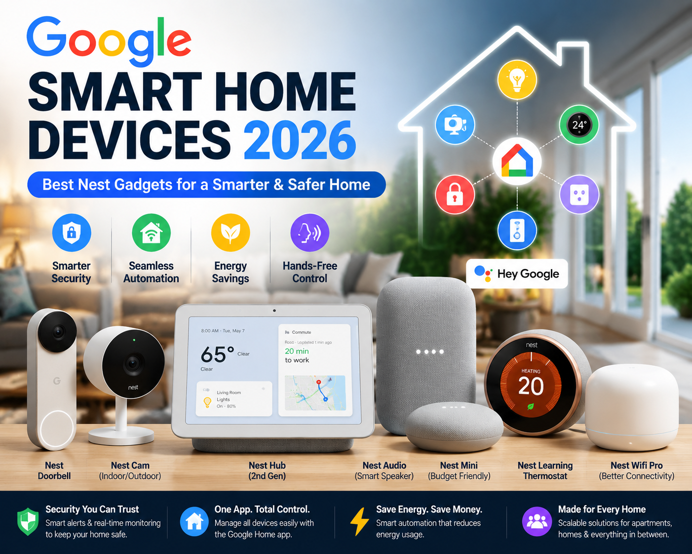 Best Google Smart Home Devices 2026 with Google Nest Gadgets