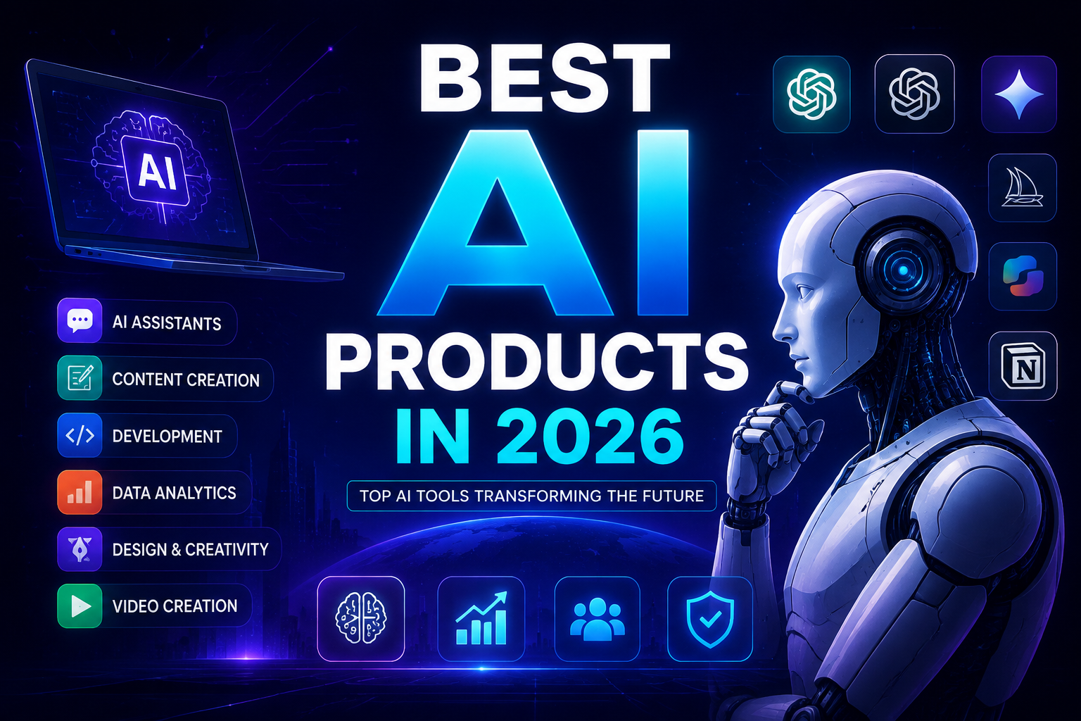 Best AI Products in 2026 for productivity, business, creativity and everyday use