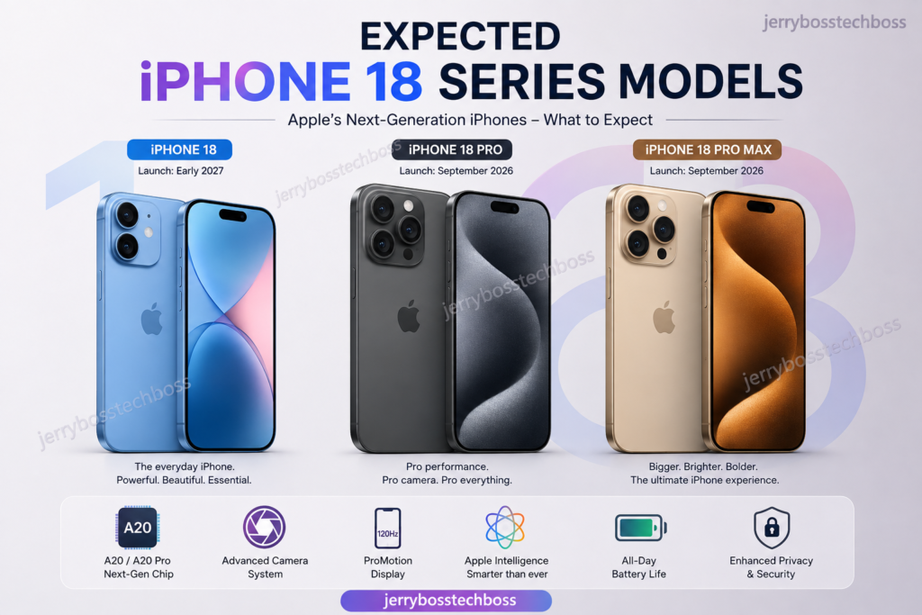 iPhone 18 Series 2026 expected models and Apple next generation iPhone lineup