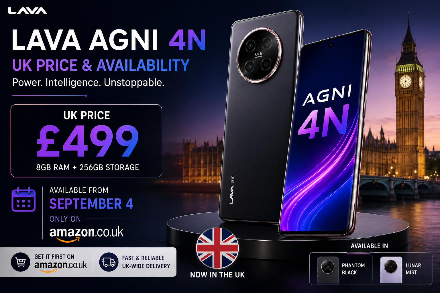 Lava Agni 4N UK Price and Availability
