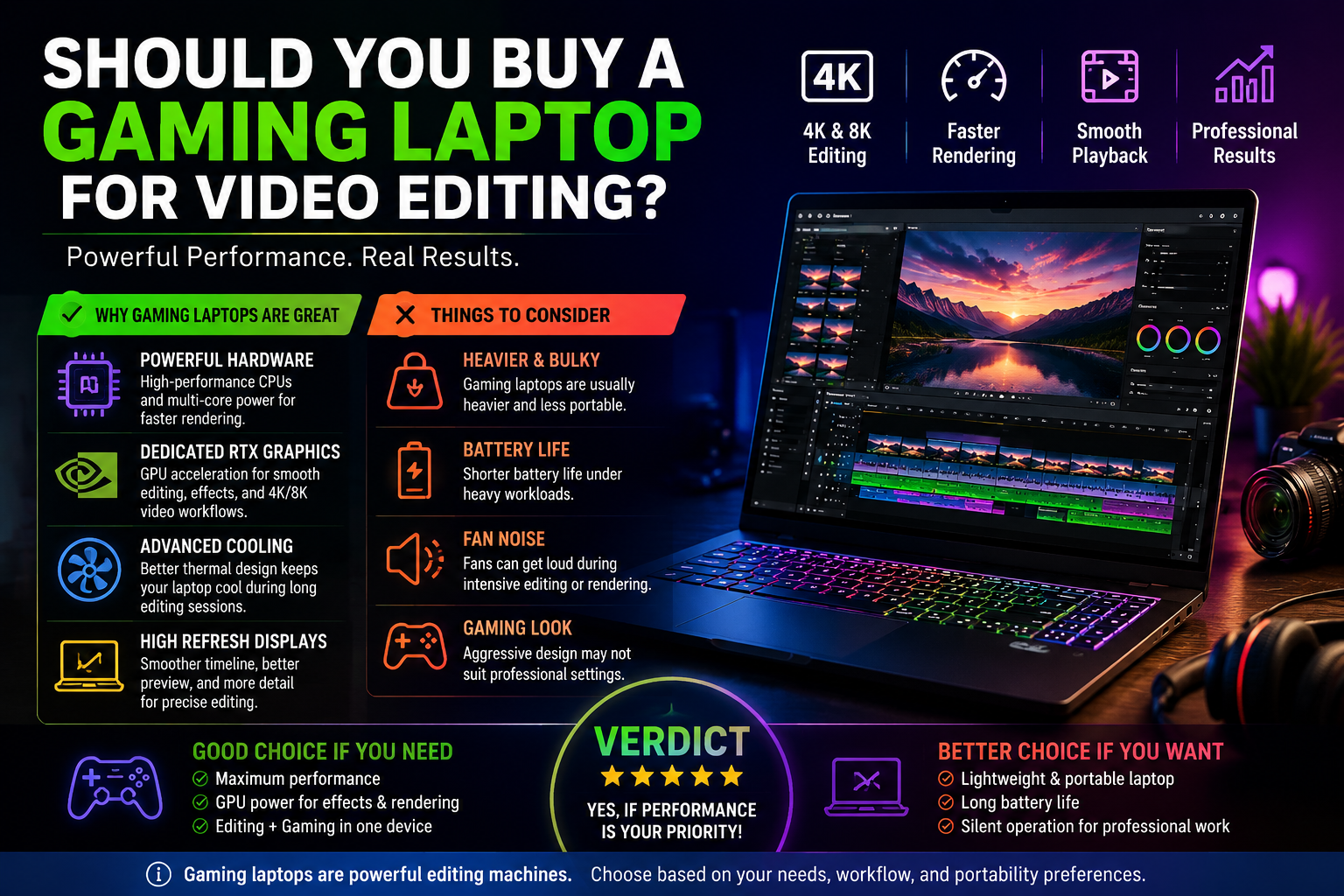 Should You Buy a Gaming Laptop for Video Editing?