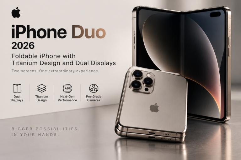 iPhone Duo 2026 Foldable iPhone with Titanium Design and Dual Displays